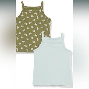 Amazon Aware Girls and Toddlers' Cotton Stretch Cami Top, Pack of 2